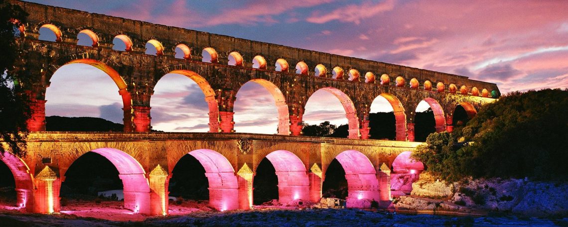 Mise en lumière du Pont du Gard