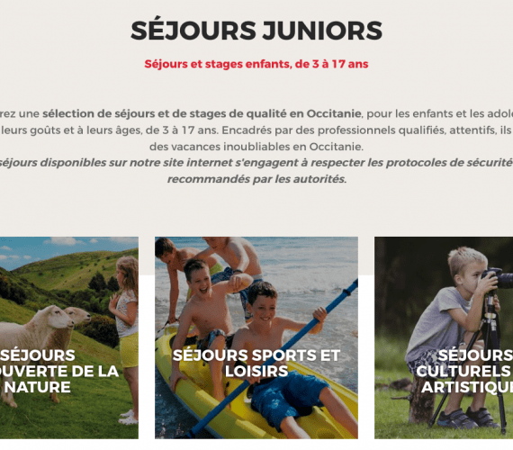 Séjours Juniors Tourisme Occitanie