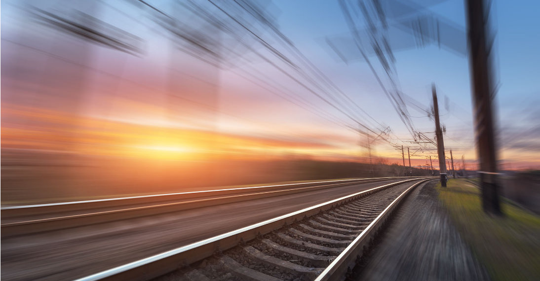 Rail train grand vitesse - Photo libre de droit via banque d'image Sarbacane