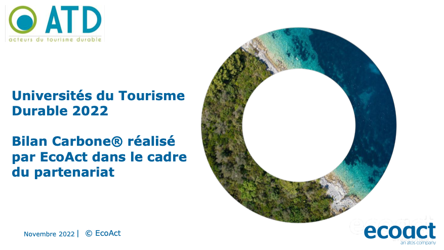 Couv bilan carbone UTD par ATD et EcoAct 2022