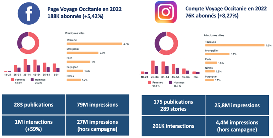 Graphiques réseaux sociaux bilan 2022