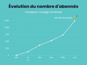 Nombre d'abonnés graphique Instagram