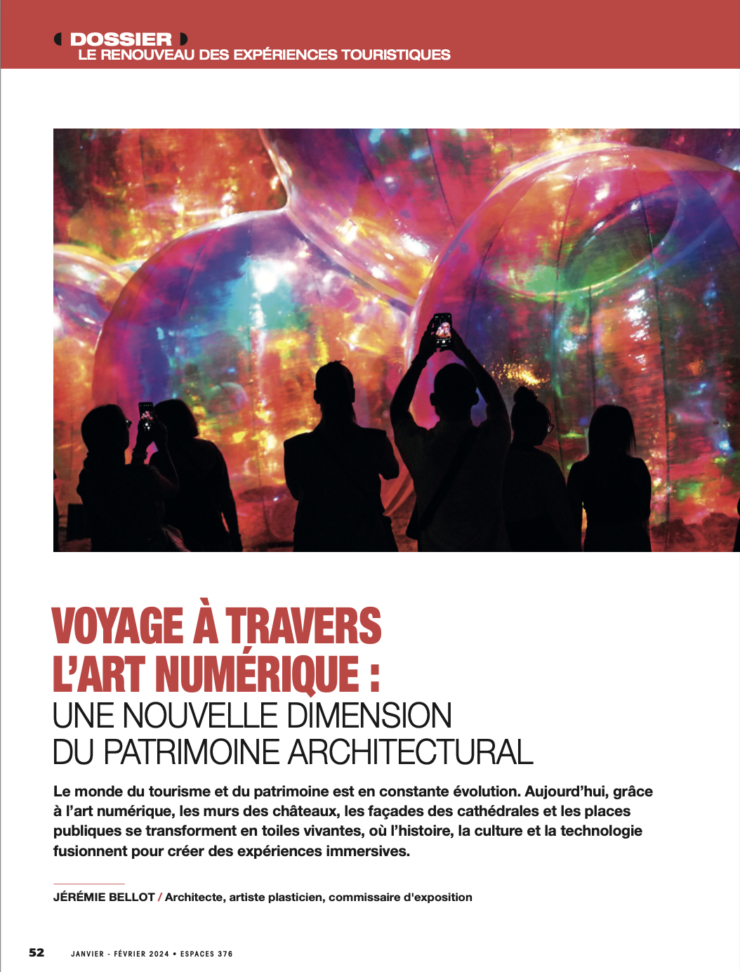 Voyage_art_numérique_Article_Revue_Espaces_Janvier_Février_2024