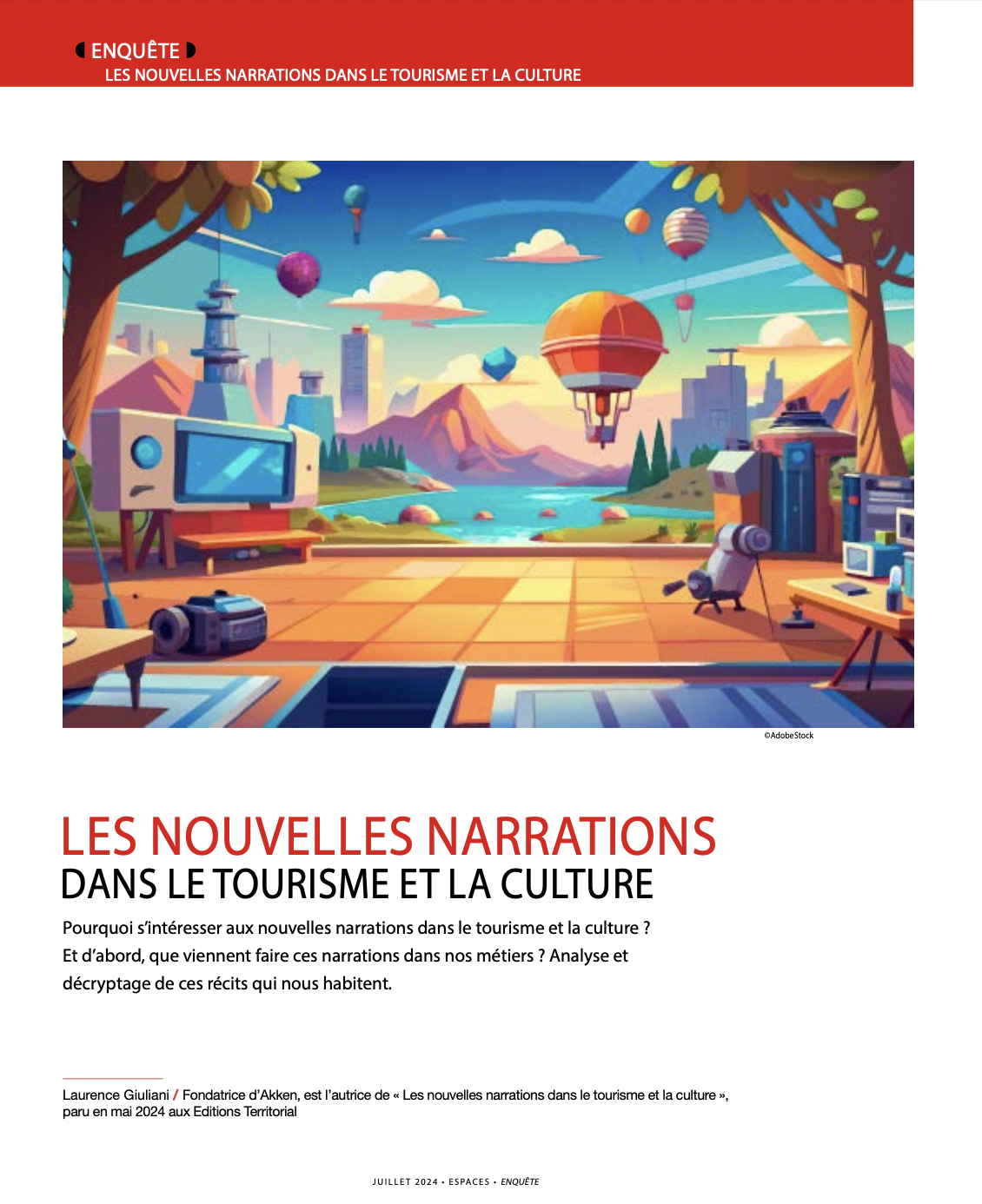 Article Revue Espaces Narrations_tourisme_culture juillet 2024