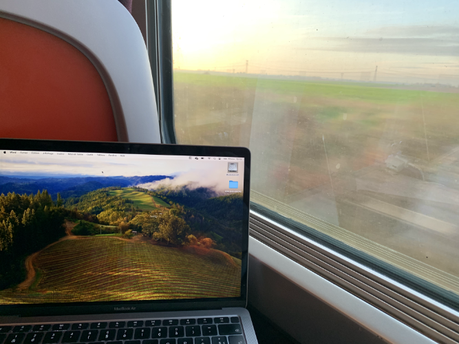 Déplacement en train Green media meet up Amsterdam - 2024 ©CRTL Occitanie