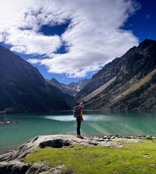 lac, bleu, nature, montagne