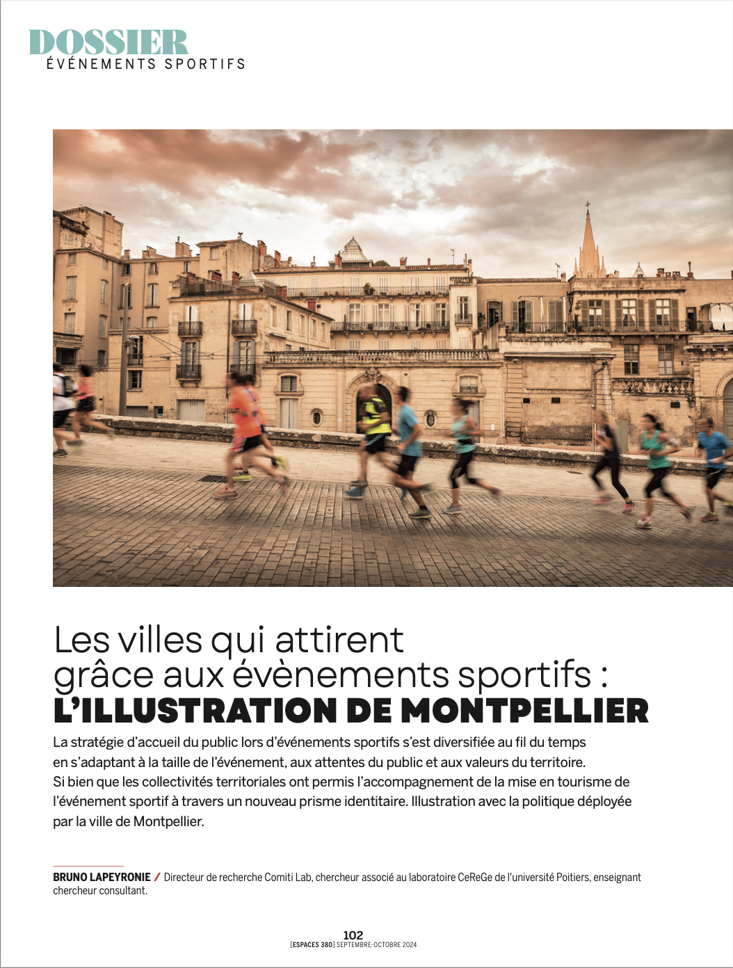 Les villes qui attirent grâce aux évènements sportifs : l'illustration de Montpellier