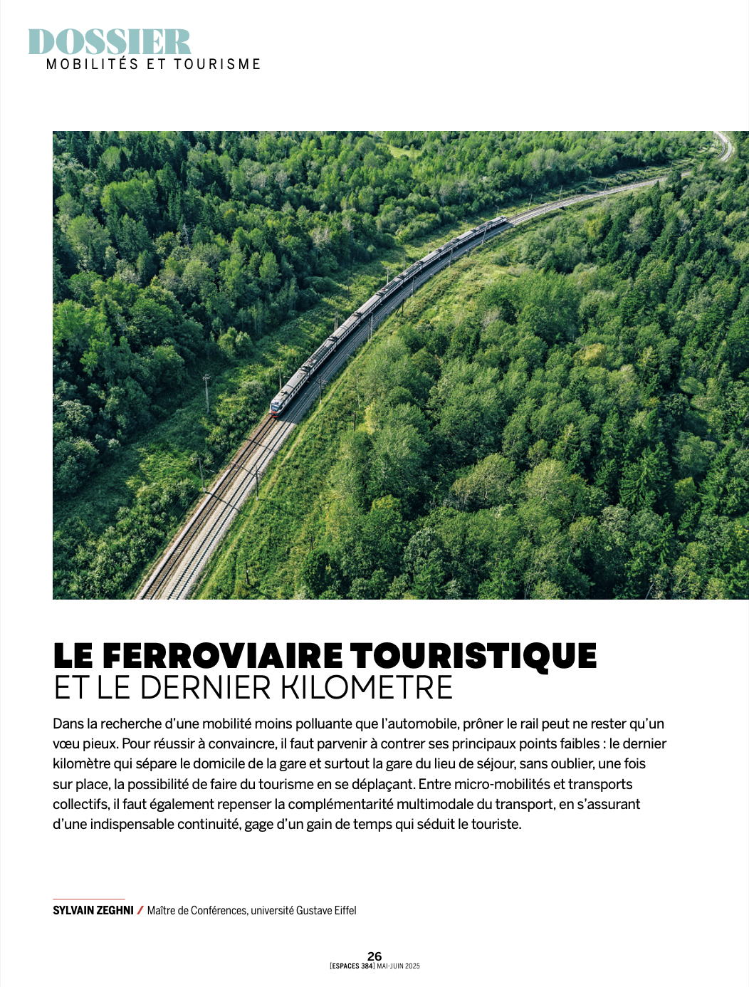 Article_revue_espaces_Ferroviaire_touristique_mai_juin_2025
