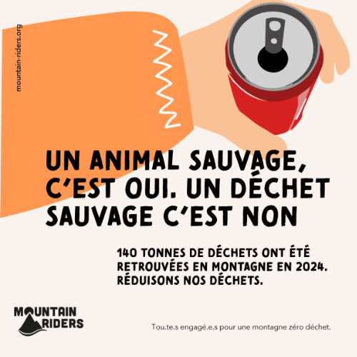 Campagne été 2025 kit sensibilisation déchets sauvages ©Mountain Riders