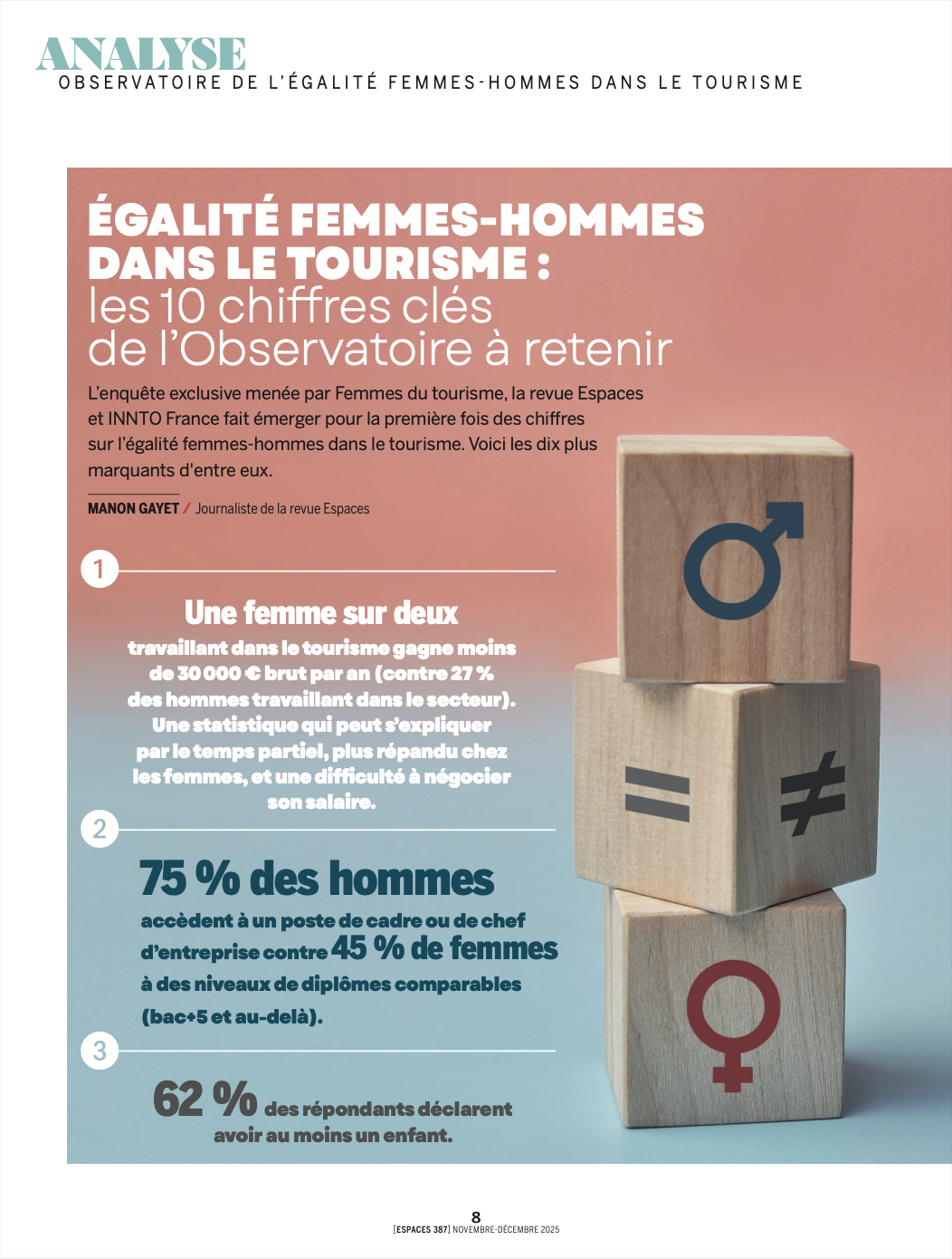 Egalite-femmes-hommes-tourisme-chiffres-cles-observatoire-retenir_Article_gratuit_Revue_espaces_septembre_novembre_décembre_2025