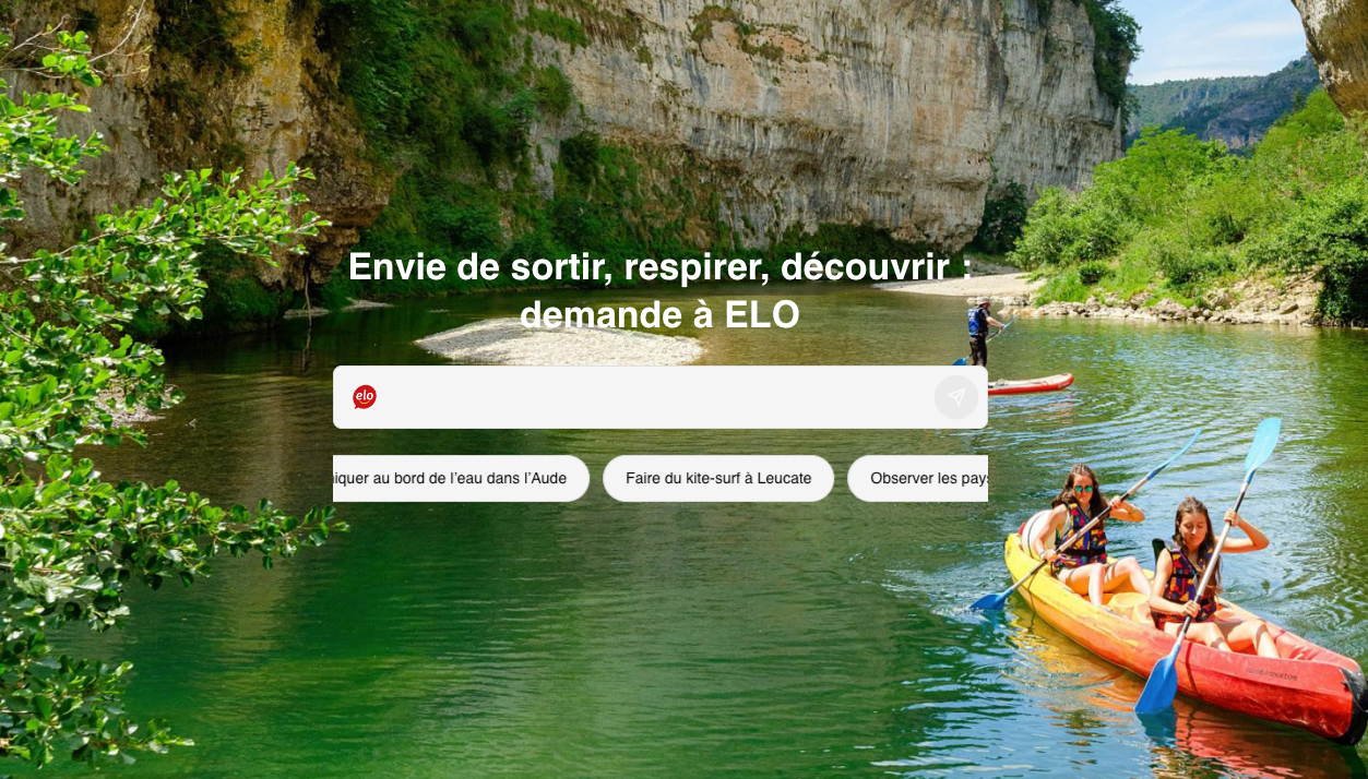 Moteur de réponse ELO / Page accueil